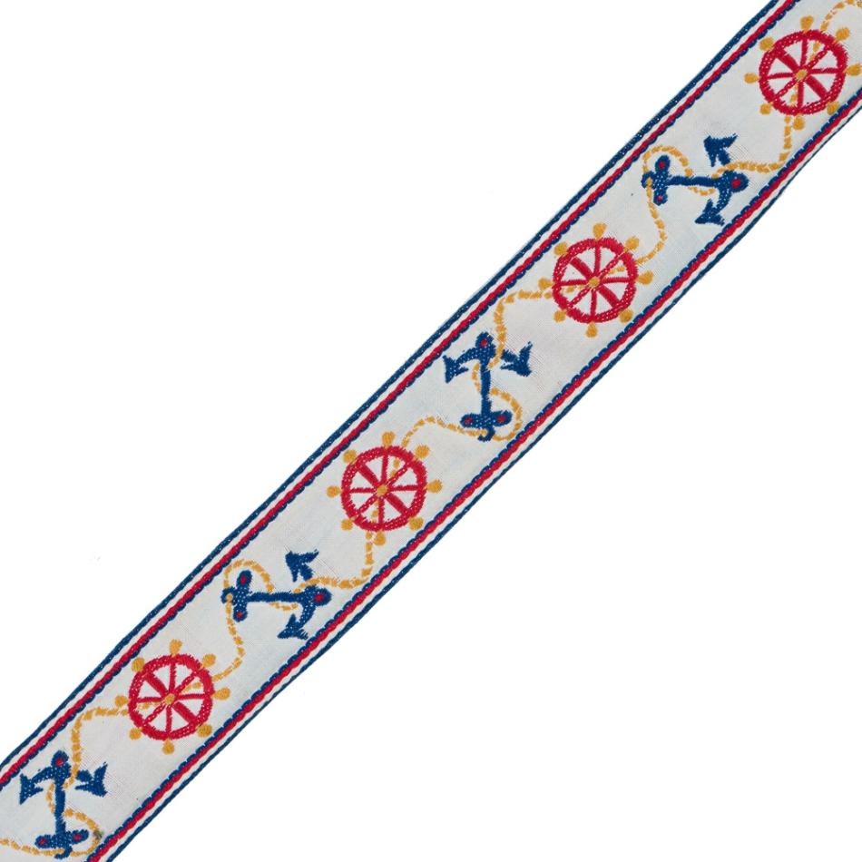 Jacquard | Nautical Jacquard Ribbon – 1.75" Jacquard Galaxy Blue