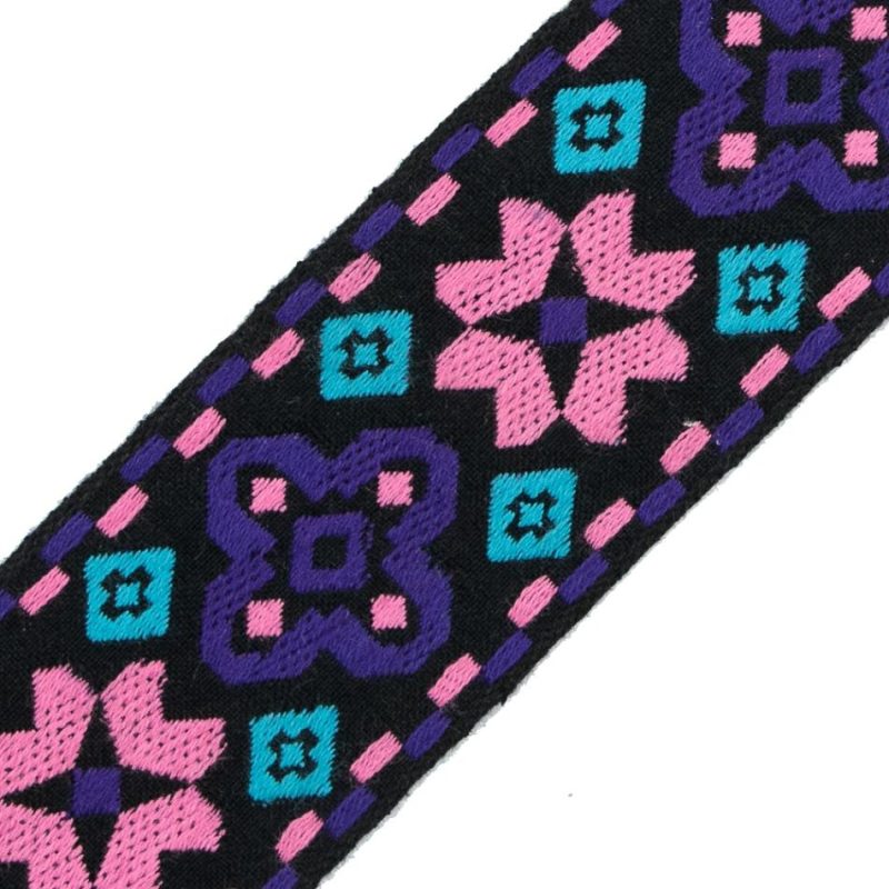 Jacquard | Pink And Purple Geometric Jacquard Ribbon – 2" Jacquard Jacquard