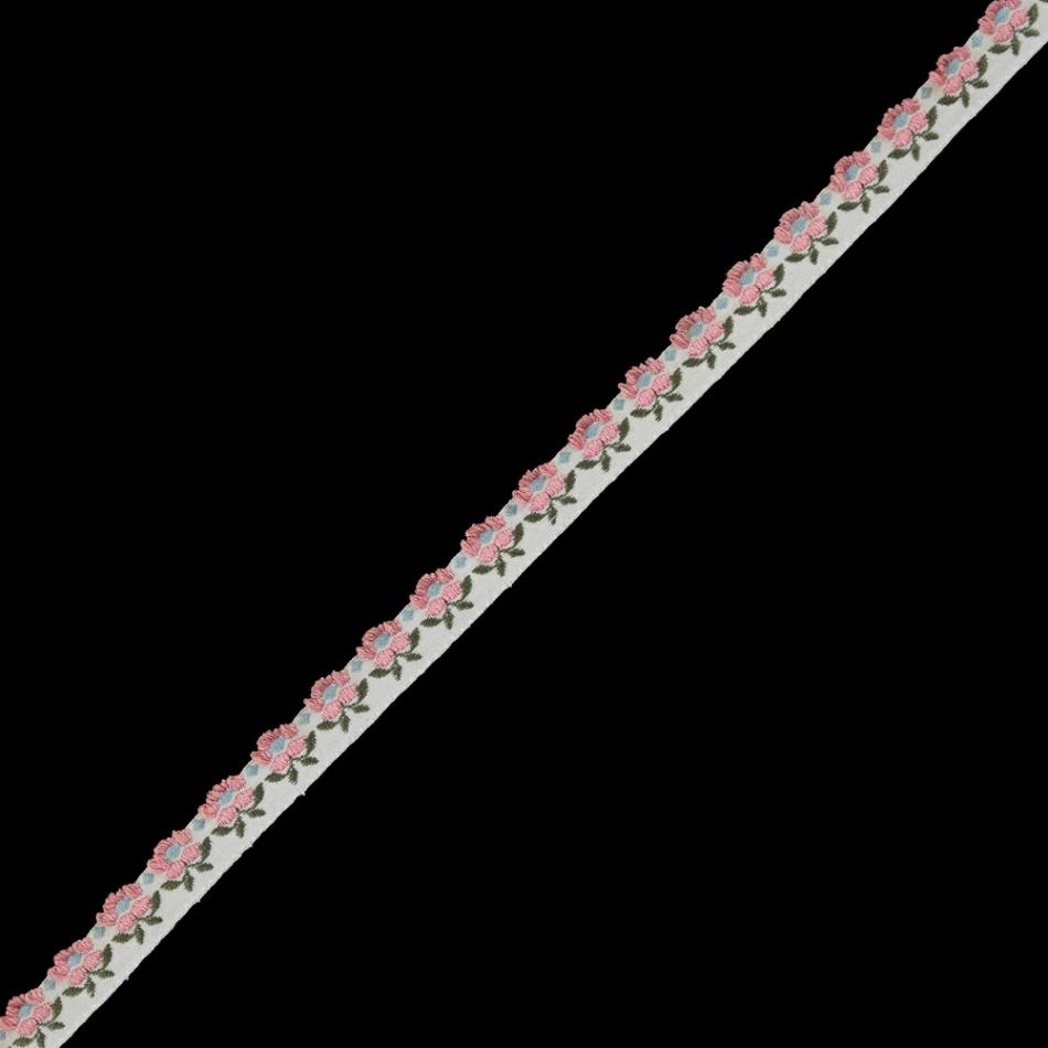 Jacquard | Pink Floral Cotton Jacquard Ribbon – 0.5" Jacquard Jacquard