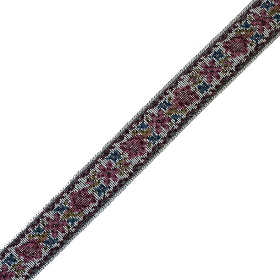 Jacquard | Pink Floral Jacquard Ribbon – 1.5" Jacquard Jacquard