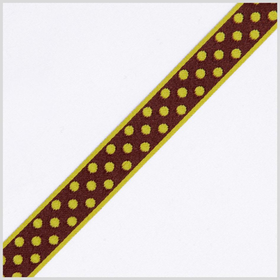 Jacquard | Pistachio/Brown French Jacquard Ribbon Jacquard Jacquard