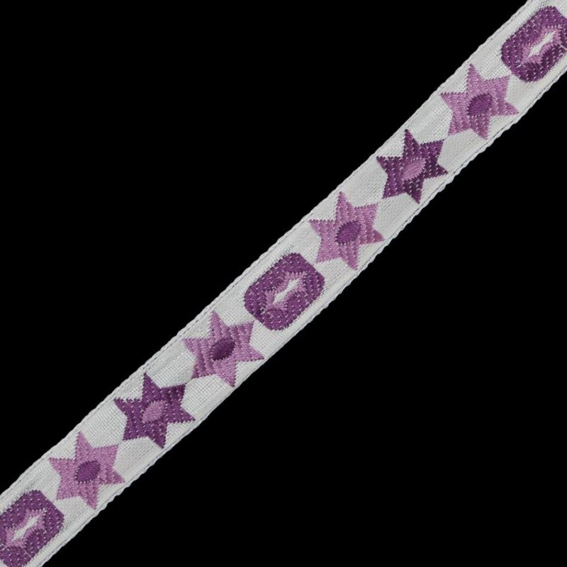 Jacquard | Purple Geometric Jacquard Ribbon – 0.5" Jacquard Jacquard