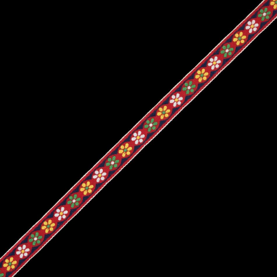 Jacquard | Red German Jacquard Ribbon – 0.625" Jacquard Jacquard