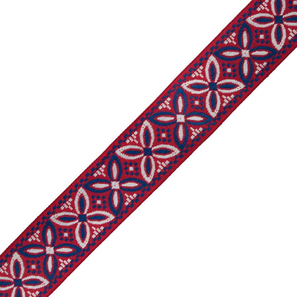 Jacquard | Red, White And Blue German Jacquard Ribbon – 2" Jacquard Jacquard