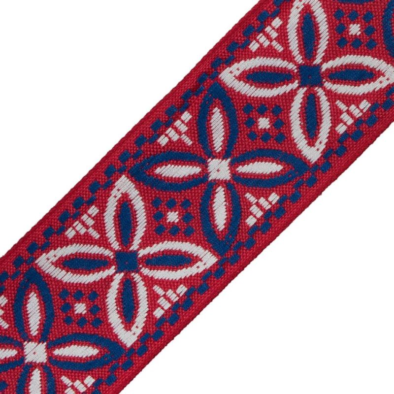 Jacquard | Red, White And Blue German Jacquard Ribbon – 2" Jacquard Jacquard