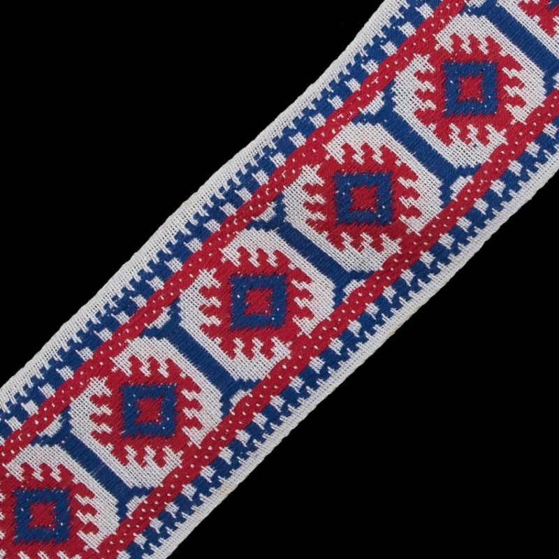 Jacquard | Red, White And Blue Jacquard Ribbon – 2" Jacquard Jacquard