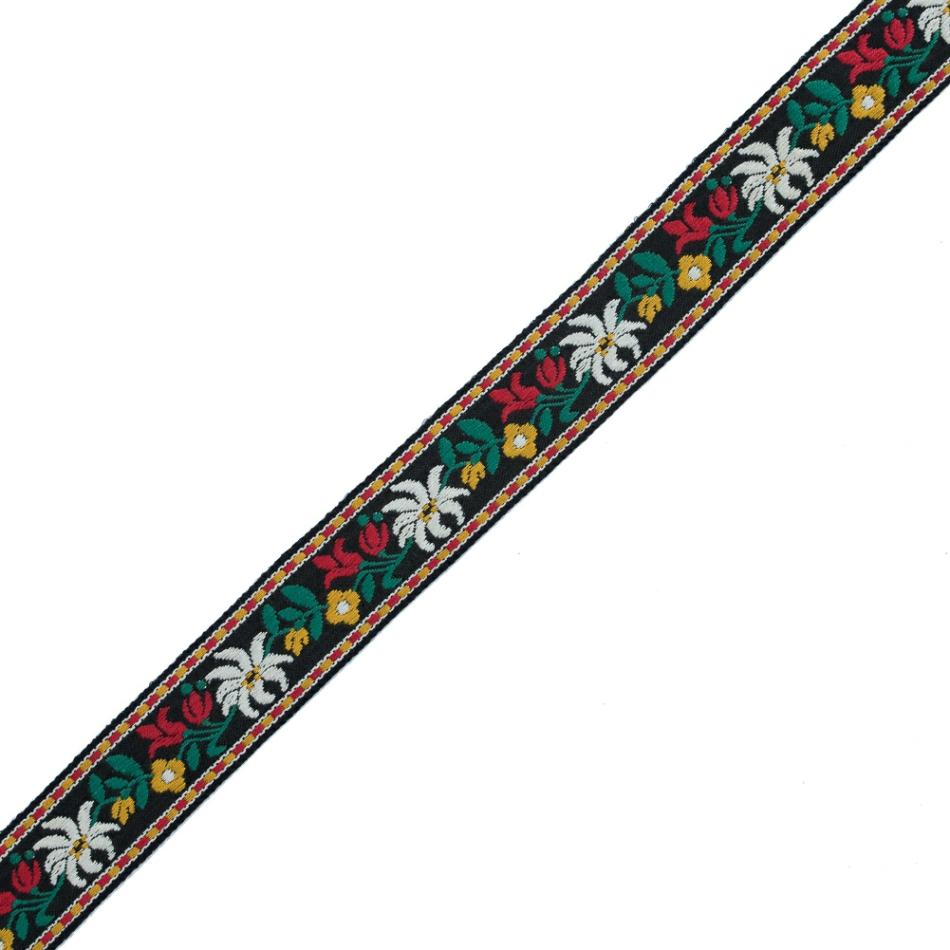 Jacquard | Red, Yellow And Green German Jacquard Ribbon – 1.25" Jacquard Bosphorus