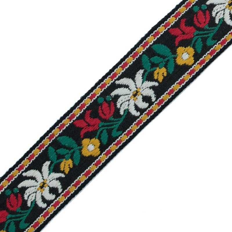 Jacquard | Red, Yellow And Green German Jacquard Ribbon – 1.25" Jacquard Bosphorus