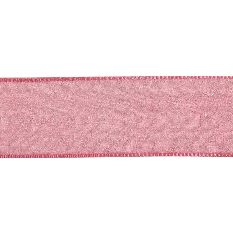 Organza | Hot Pink Shimmering Organza Ribbon With Woven Edges – 1.125" Organza Organza