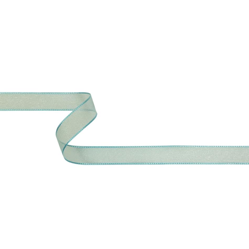 Organza | Sky Blue Shimmering Organza Ribbon With Woven Edges – 0.75" Organza Organza