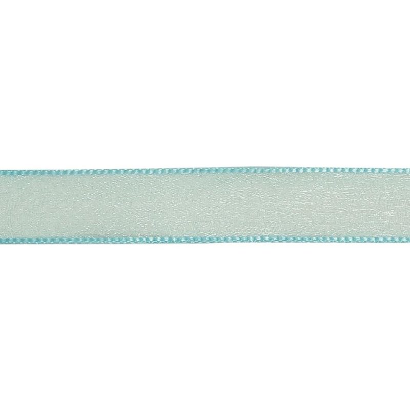 Organza | Sky Blue Shimmering Organza Ribbon With Woven Edges – 0.75" Organza Organza