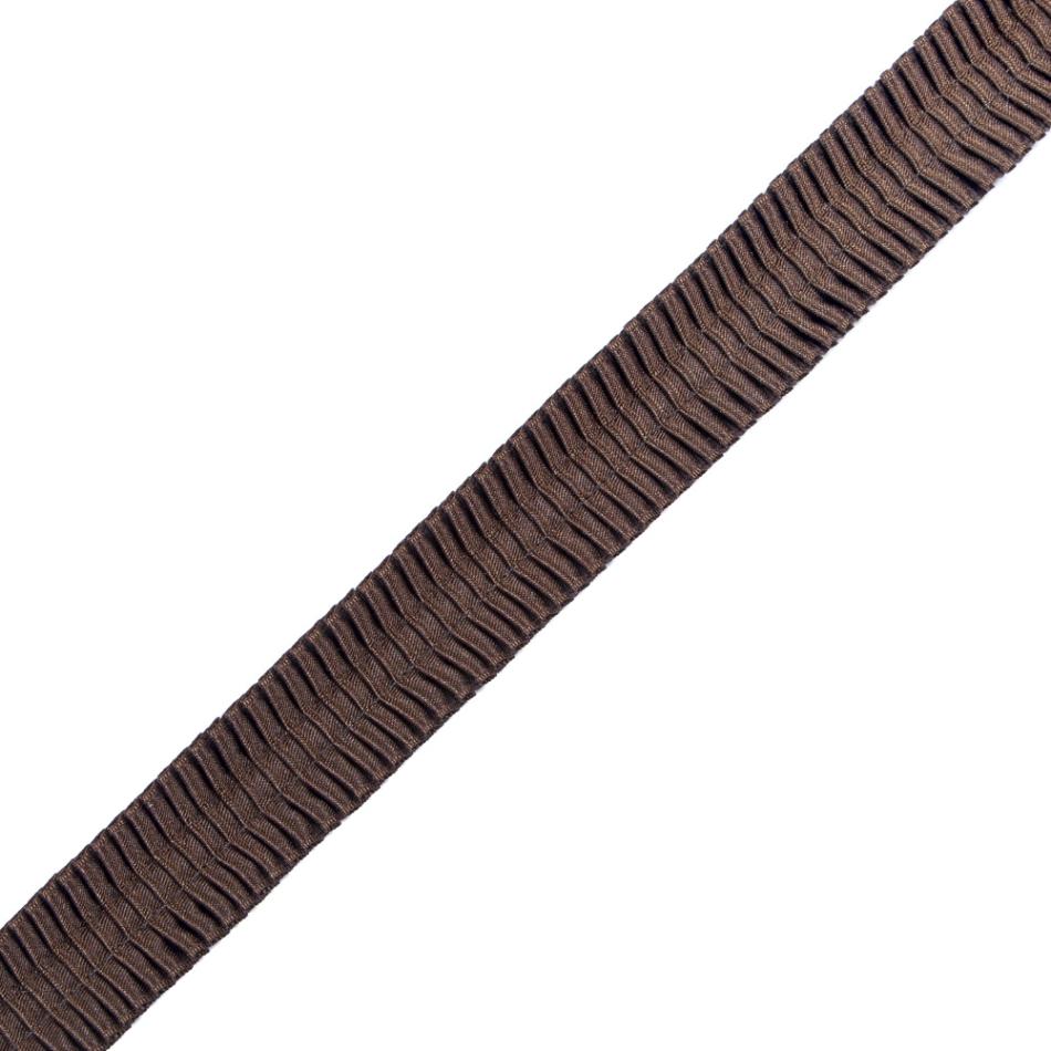 Pleated & Plisse | Dark Brown Deep Knife Pleated Trimming – 1" Pleated & Plisse Dark Brown