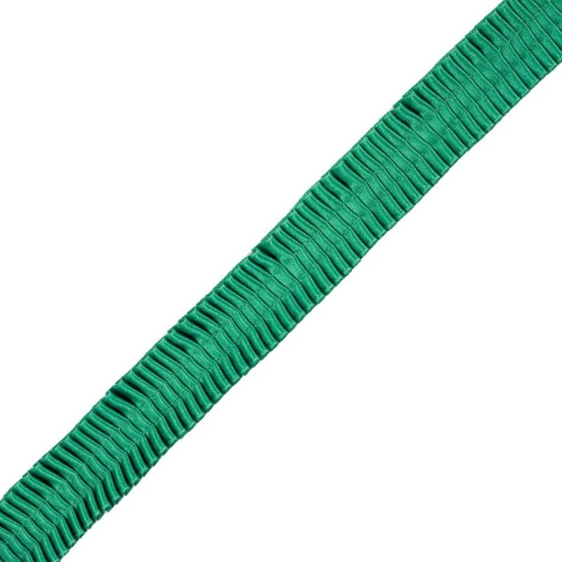 Pleated & Plisse | Kelly Green Deep Knife Pleated Trimming – 1" Pleated & Plisse Kelly Green