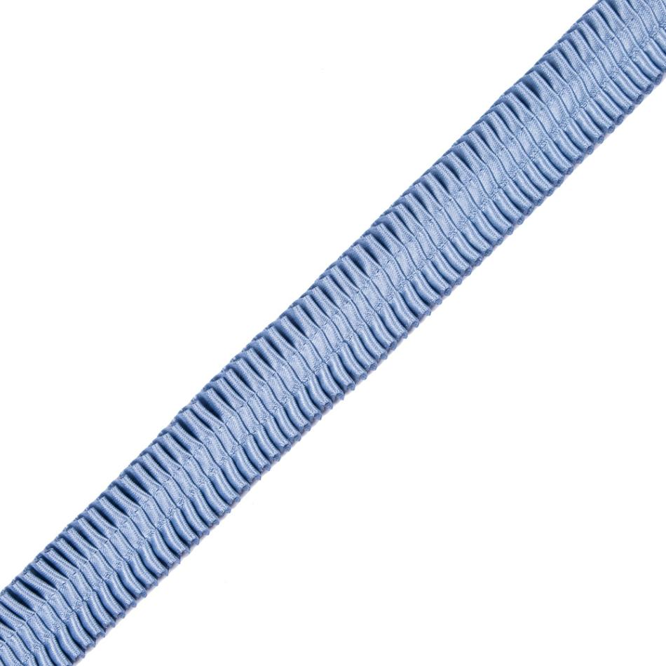 Pleated & Plisse | Colonial Blue Deep Knife Pleated Trimming – 1" Pleated & Plisse Colonial Blue