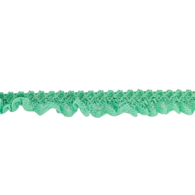 Pleated & Plisse | Spearmint Criss Cross Crochet Trimming – 0.625" Pleated & Plisse Pleated & Plisse