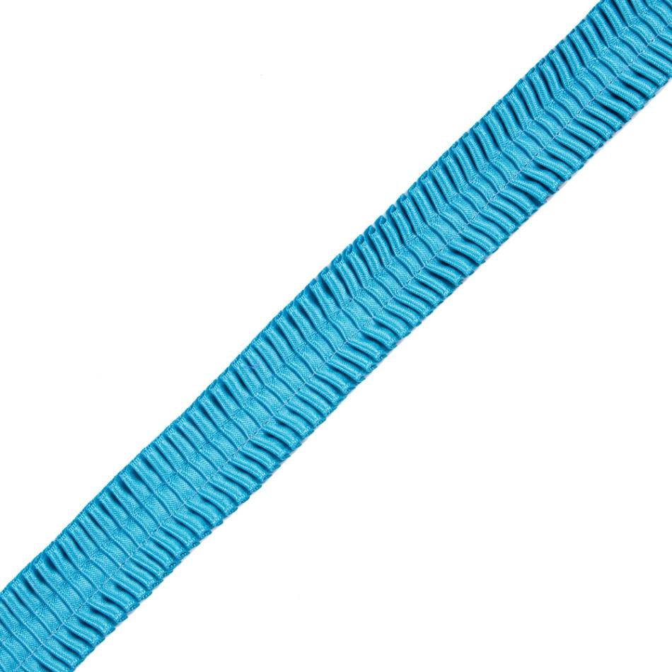 Pleated & Plisse | Aqua Deep Knife Pleated Trimming – 1" Pleated & Plisse Aqua