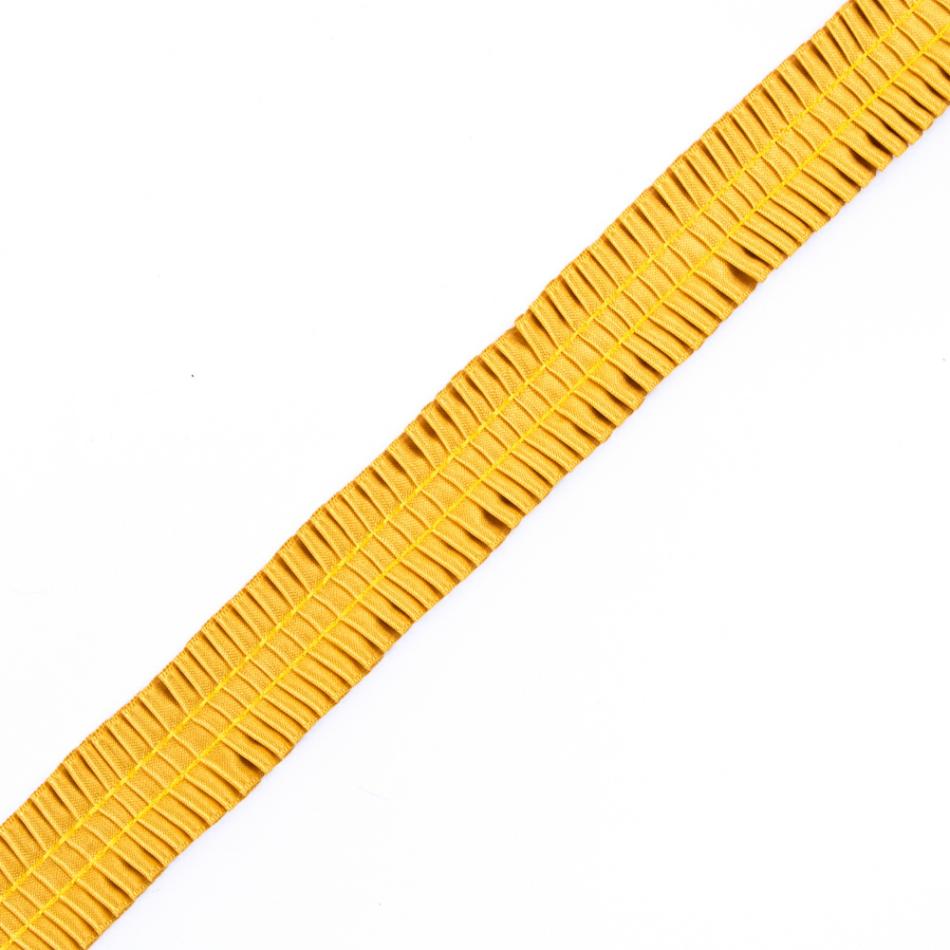 Pleated & Plisse | Mustard Deep Knife Pleated Trimming – 1" Pleated & Plisse Mustard