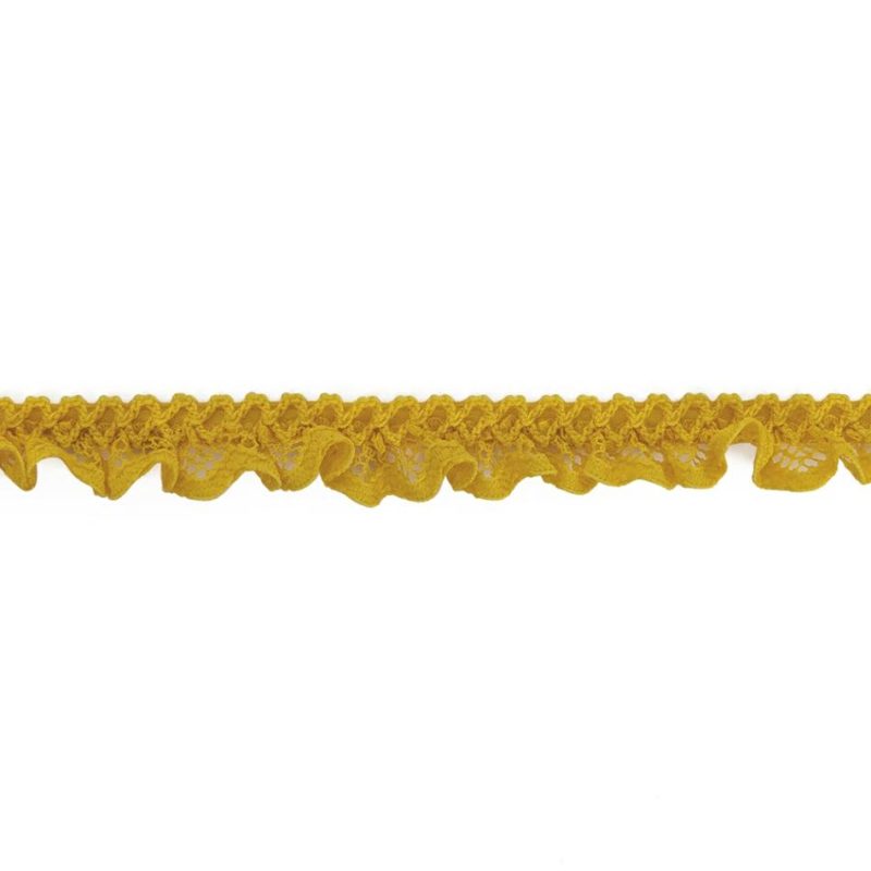 Pleated & Plisse | Sunshine Yellow Criss Cross Crochet Trimming – 0.625" Pleated & Plisse Pleated & Plisse