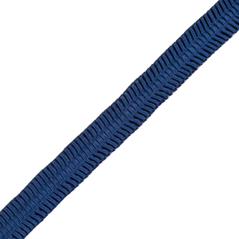 Pleated & Plisse | Navy Deep Knife Pleated Trimming – 1" Pleated & Plisse Navy