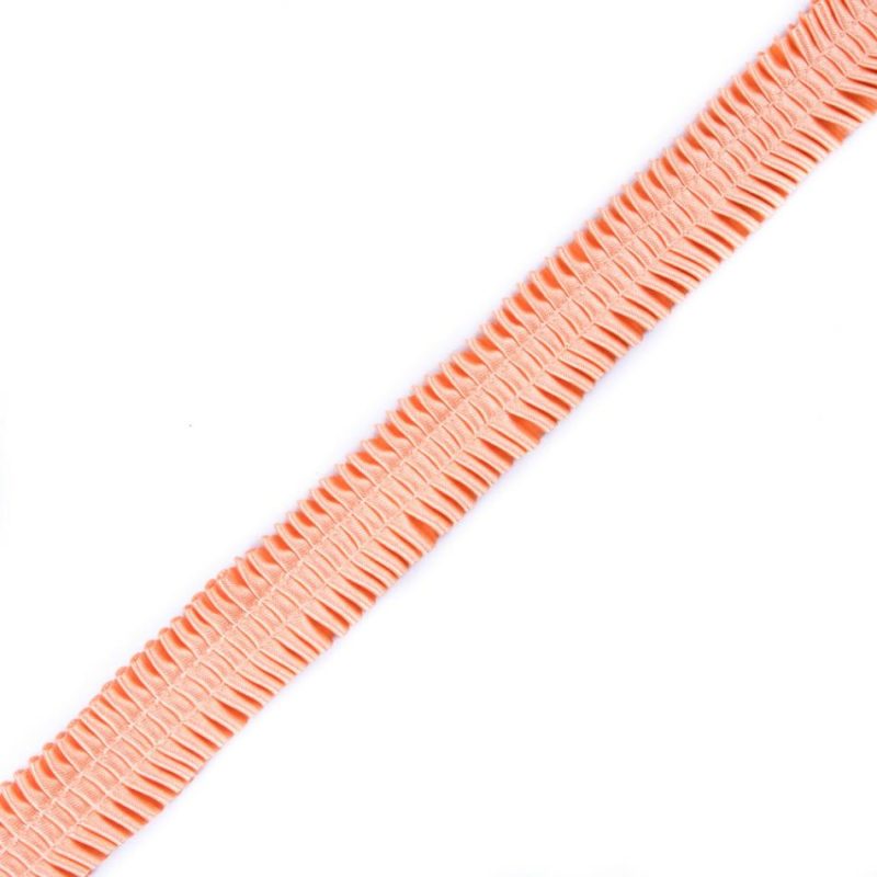 Pleated & Plisse | Peach Deep Knife Pleated Trimming – 1" Pleated & Plisse Peach