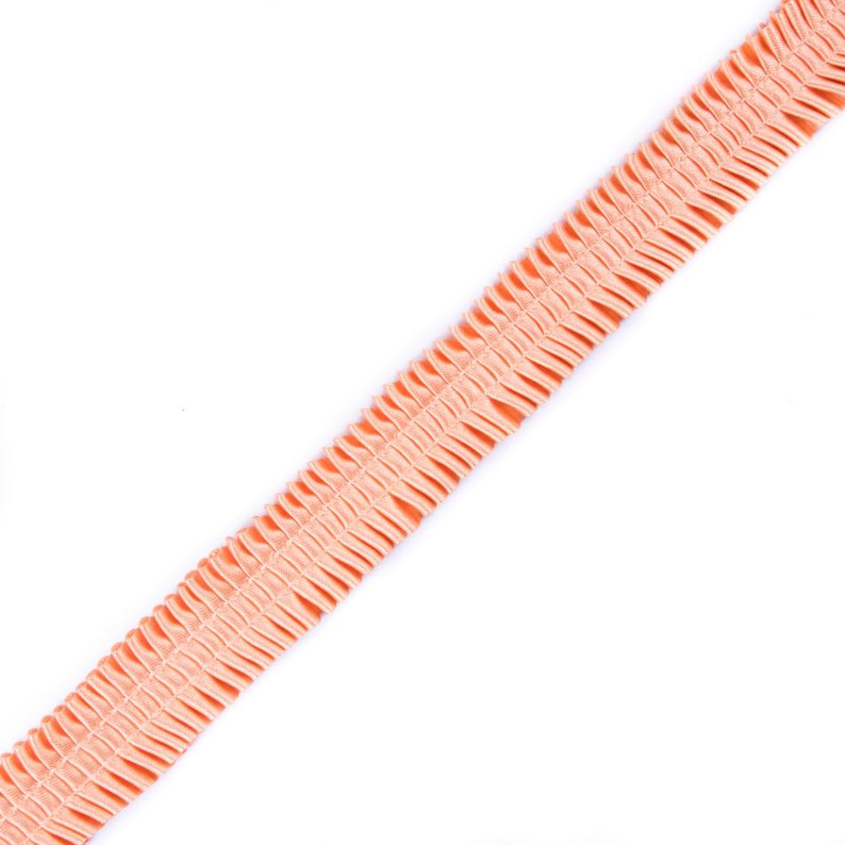 Pleated & Plisse | Peach Deep Knife Pleated Trimming – 1" Pleated & Plisse Peach