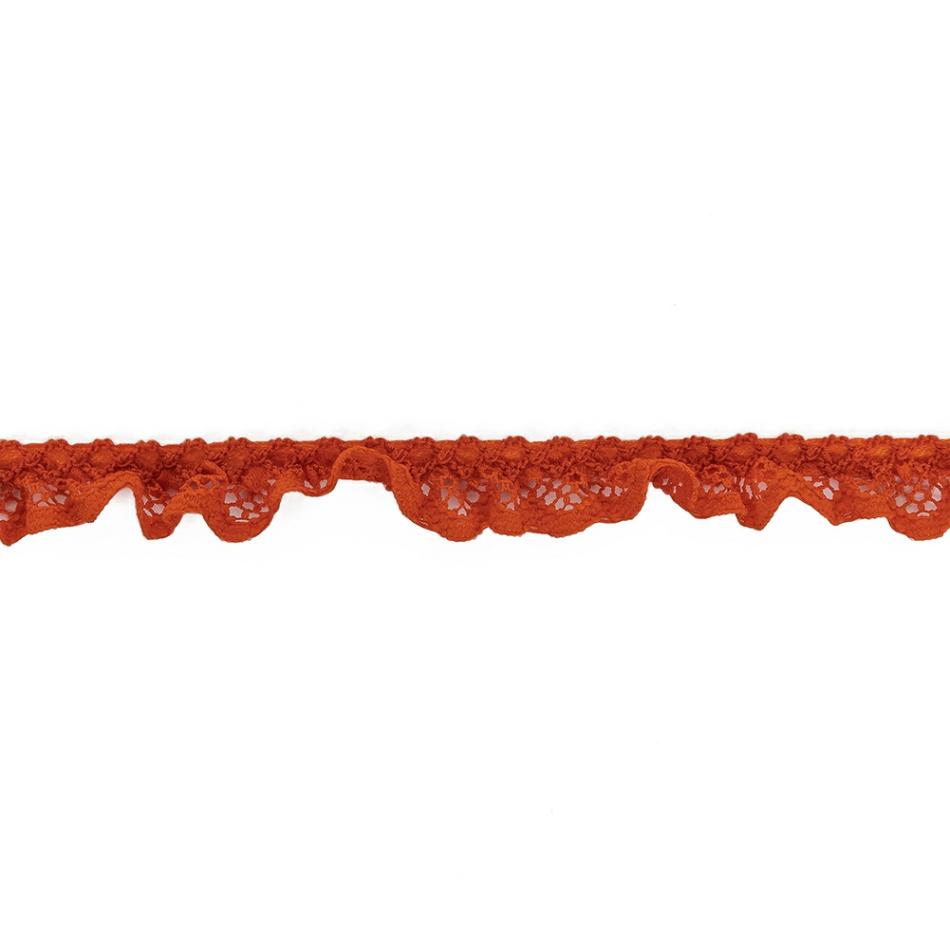 Pleated & Plisse | Crisp Orange Criss Cross Crochet Trimming – 0.625" Pleated & Plisse Pleated & Plisse