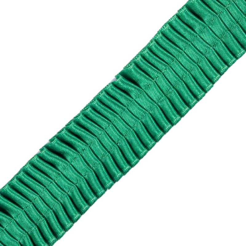 Pleated & Plisse | Kelly Green Deep Knife Pleated Trimming – 1" Pleated & Plisse Kelly Green