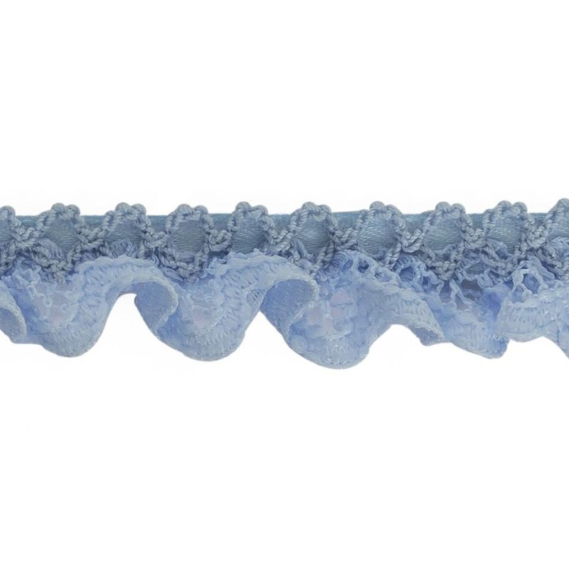 Pleated & Plisse | Periwinkle Criss Cross Crochet Trimming – 0.625" Pleated & Plisse Pleated & Plisse