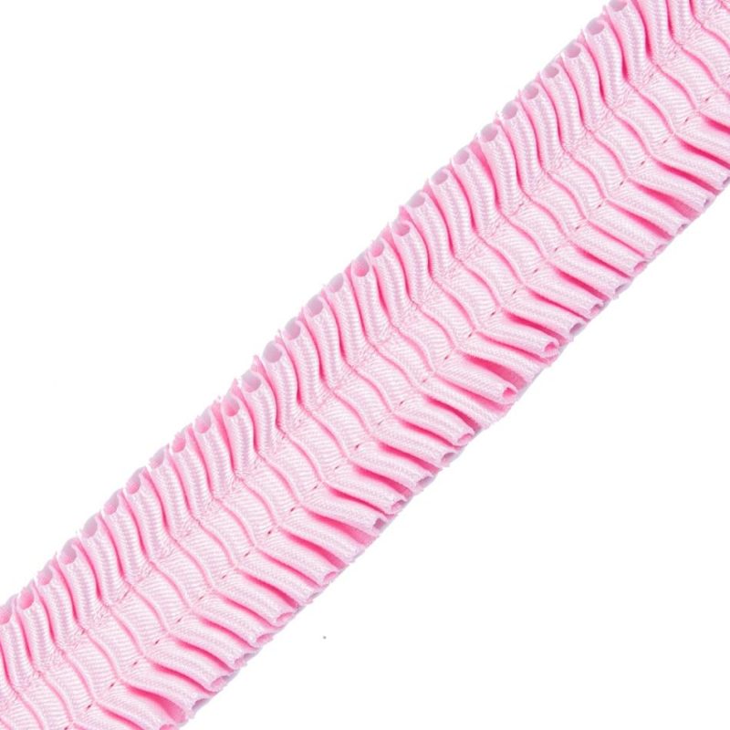 Pleated & Plisse | Baby Pink Deep Knife Pleated Trimming – 1" Pleated & Plisse Baby Pink