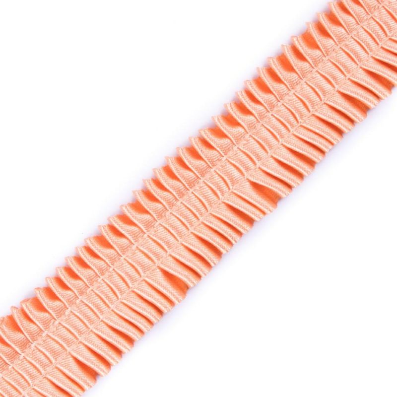 Pleated & Plisse | Peach Deep Knife Pleated Trimming – 1" Pleated & Plisse Peach