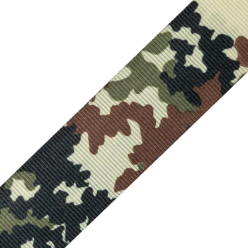 Printed | Camouflage Grosgrain Ribbon – 1" Printed Camouflage,Black Beauty