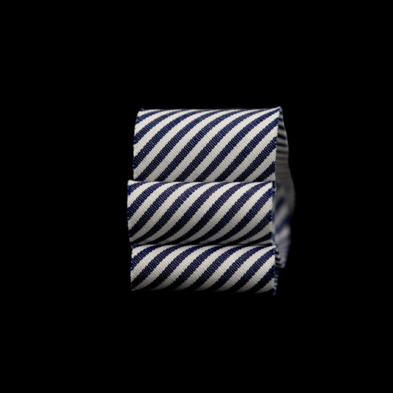 Printed | White And Navy Striped Bias Tape Ribbon – 1" Printed Printed