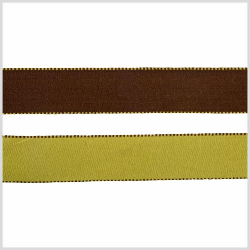 Reversible | 1" Green/Brown Reversible Ribbon Reversible Green,Brown