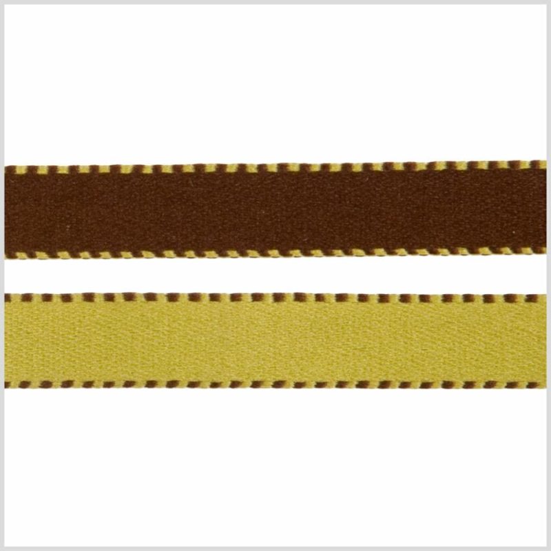 Reversible | 3/8" Green/Brown Reversible Ribbon Reversible Green,Brown