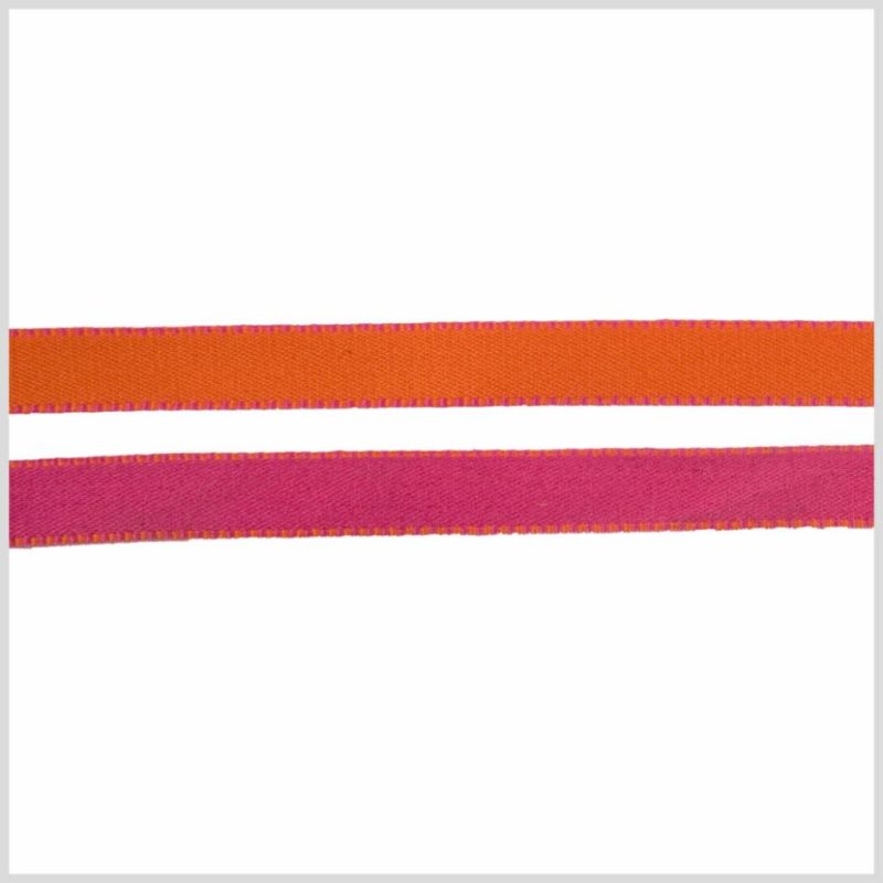 Reversible | 3/8" Hot Pink/Orange Reversible Ribbon Ribbons Hot Pink,Orange