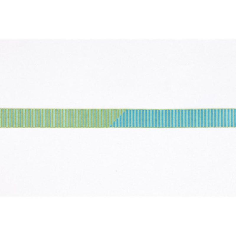 Reversible | Lime And Turquoise Reversible Ribbon – 0.625" Reversible Lime,Turquoise