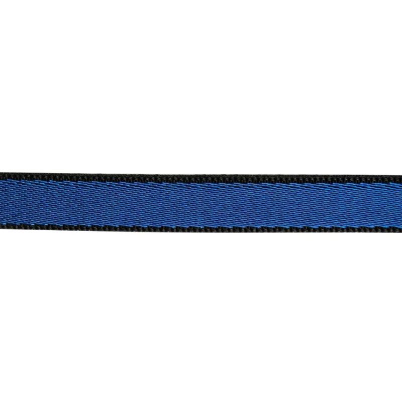 Reversible | Sapphire And Black Reversible Satin Ribbon – 0.4" Double Face Satin Double Face Satin