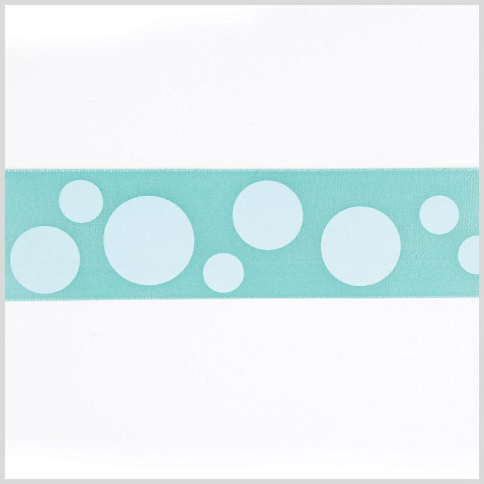 Satin | 1.5" Aquamarine/Aqua Polka Dot Satin Ribbon Ribbons Aquamarine,Aqua