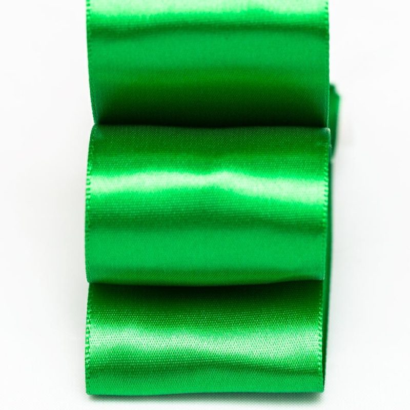 Satin | 1.5" Emerald Single Face Satin Ribbon Ribbons Emerald