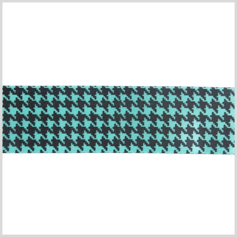 Satin | 1.5" Exotic Aqua Printed Satin Ribbon Ribbons Exotic Aqua