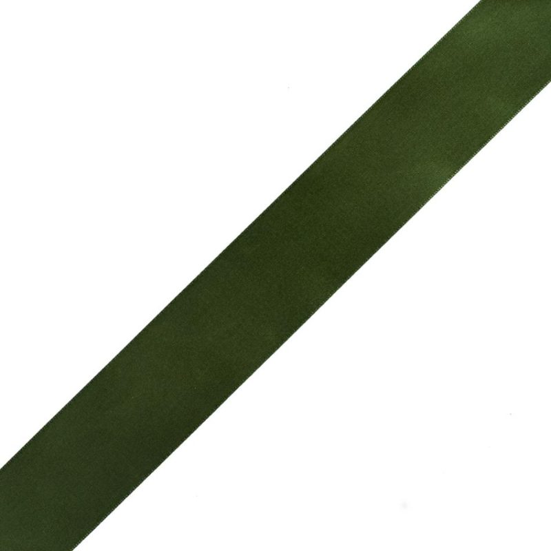 Satin | 1.5" Moss Green Single Face Satin Ribbon Ribbons Moos Green