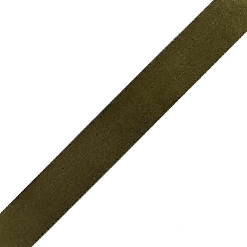 Satin | 1.5" Olive Single Face Satin Ribbon Ribbons Olive