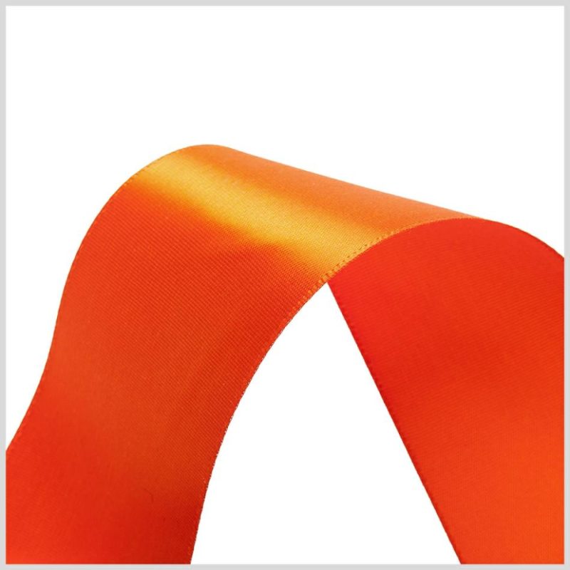 Satin | 1.5" Orange Single Face Satin Ribbon Ribbons Orange