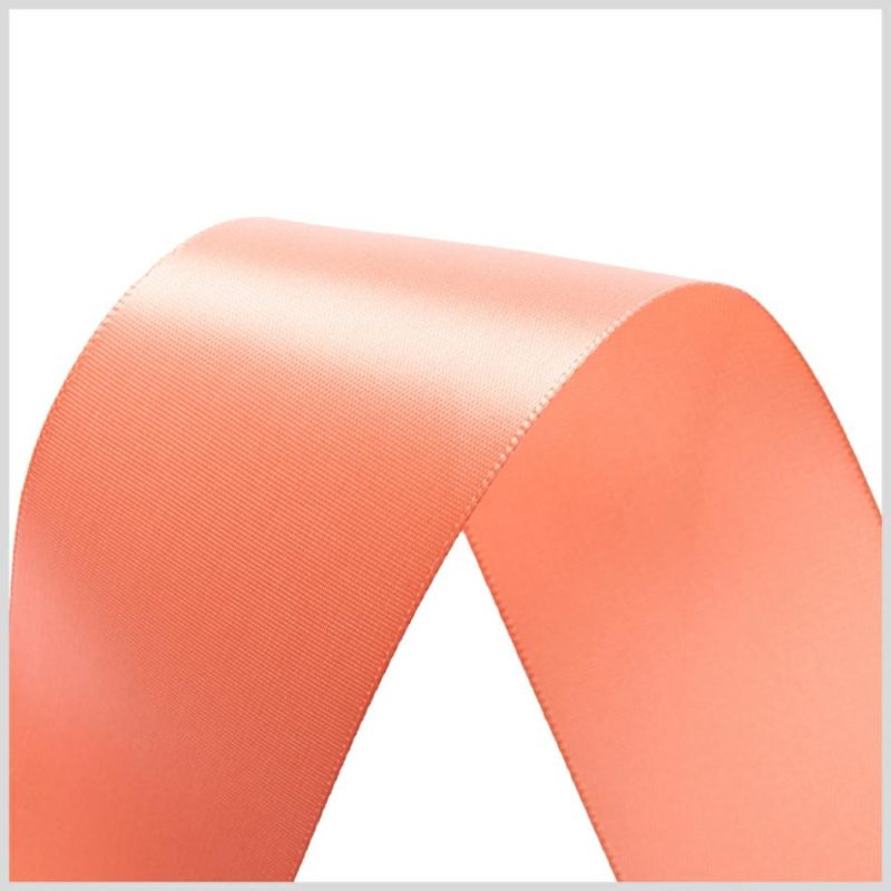 Satin | 1.5" Peach Single Face Satin Ribbon Ribbons Peach