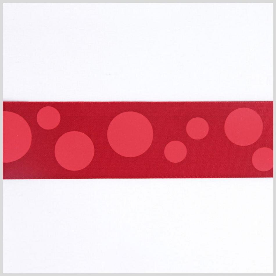 Satin | 1.5" Red Polka Dot Satin Ribbon Ribbons Red