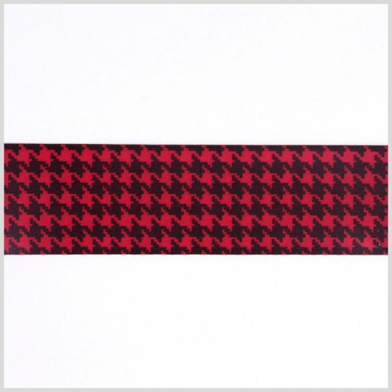 Satin | 1.5" Red Printed Satin Ribbon Ribbons Red