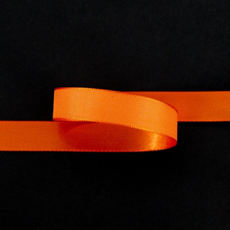 Satin | 1/2" Papaya Single Face Satin Ribbon Ribbons Papaya