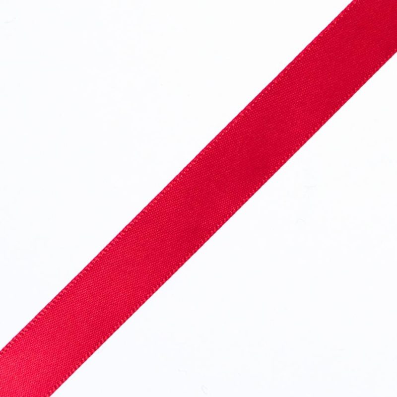 Satin | 1/2" Red Single Face Satin Ribbon Ribbons Red