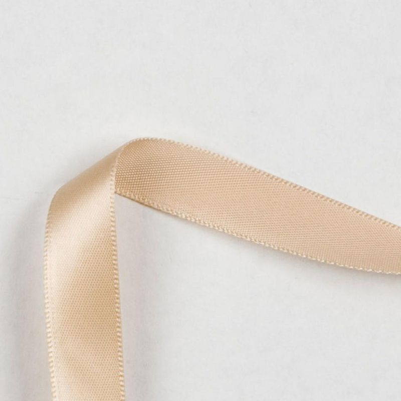 Satin | 1/2" Tan Single Face Satin Ribbon Ribbons Satin