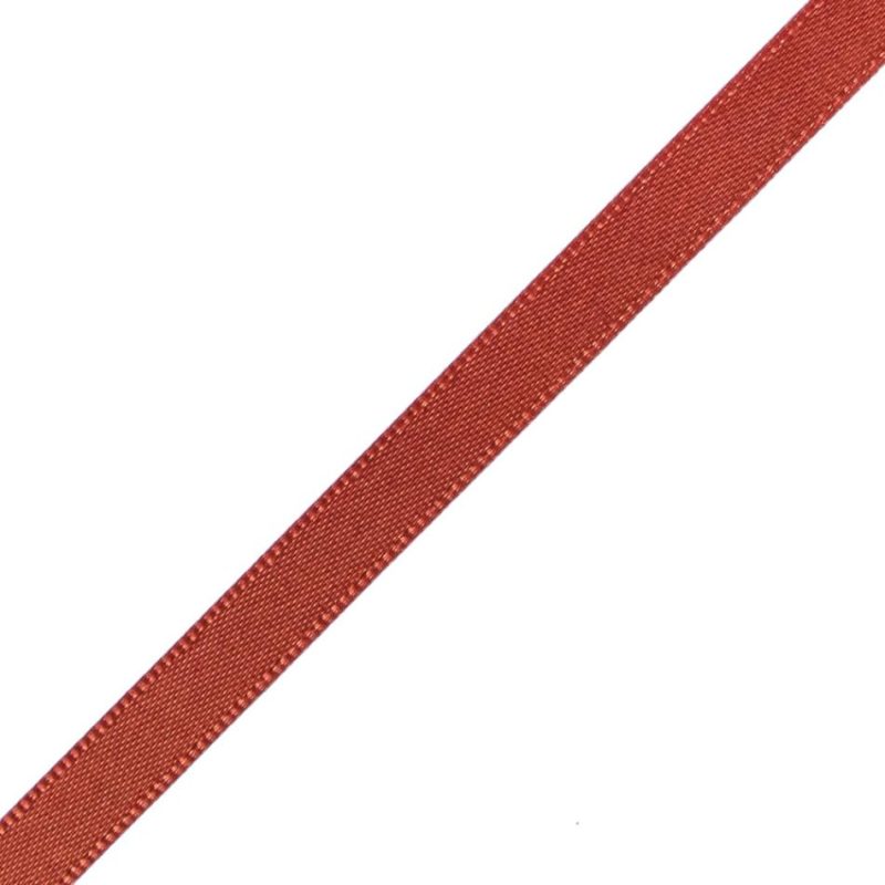 Satin | 1/4" Rust Single Face Satin Ribbon Ribbons Rust